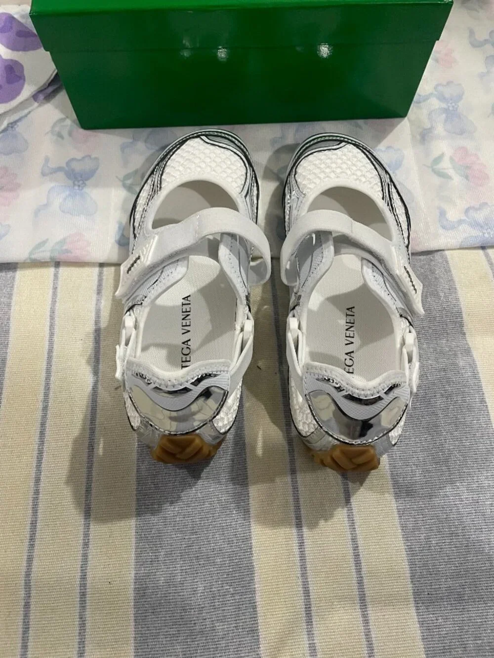 Bottega Veneta Orbit Flash Velcro Mary Jane Sneakers